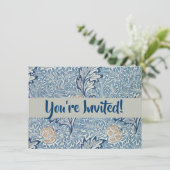 Invitation William Morris Flower Floral Design (Debout devant)