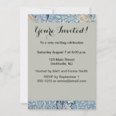 Invitation William Morris Flower Floral Design (Devant)