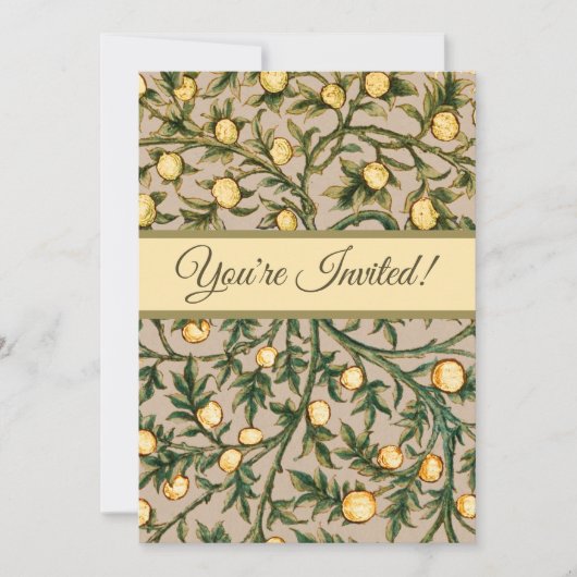 Invitation William Morris Fruit Floral Jardin Fleur Classique (Devant)