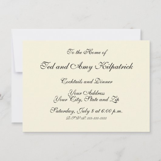 Invitation William Morris Grape Motif Turquoise Turquoise (Dos)