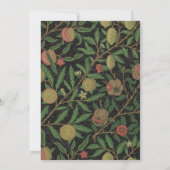 Invitation William Morris grenade classique fruits (Dos)