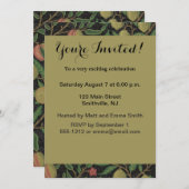 Invitation William Morris grenade classique fruits (Devant / Derrière)