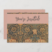Invitation William Morris Honeysuckle Rich Wallpaper (Devant / Derrière)