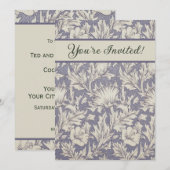 Invitation William Morris Horn Poppy Classic Floral (Devant / Derrière)