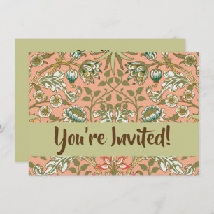Invitation William Morris Hyacinth Flower Rose Art