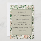Invitation William Morris Jardin Fleur de Jasmin Classique (Dos)