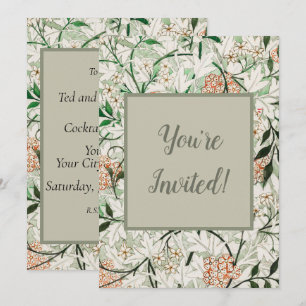 Invitation William Morris Jardin Fleur de Jasmin Classique