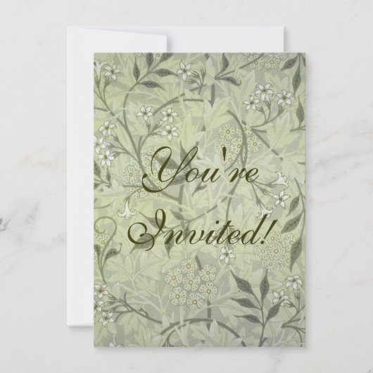Invitation William Morris Jasmine Botanique (Devant)