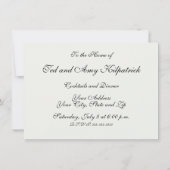 Invitation william morris marigold fleurs vertes (Dos)