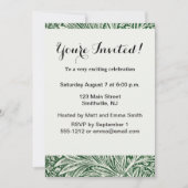 Invitation william morris marigold vert floral fleur (Devant)
