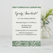Invitation william morris marigold vert floral fleur (Debout devant)