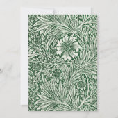 Invitation william morris marigold vert floral fleur (Dos)