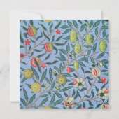 Invitation William Morris motif botanique mariage (Dos)