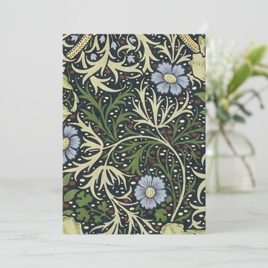 Invitation William Morris Motif d'algues (Debout devant)