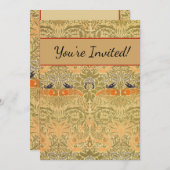 Invitation William Morris Peacock & Dragon Arts & Artisanat (Devant / Derrière)