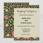 Invitation William Morris Persian Floral Antique (Devant / Derrière)