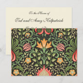 Invitation William Morris Persian Floral Antique (Devant / Derrière)
