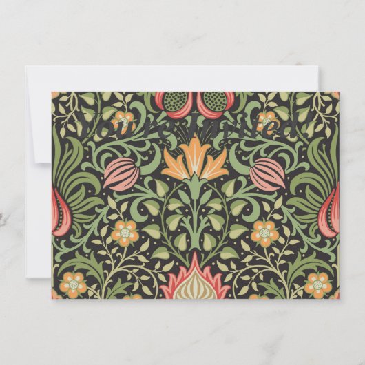 Invitation William Morris Persian Floral Antique (Devant)