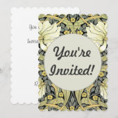 Invitation William Morris Pimpernel Fond d'écran floral (Devant / Derrière)