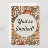 Invitation William Morris Rose Flower Fond d'écran Motif (Devant / Derrière)