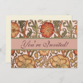 Invitation William Morris Rose Flower Fond d'écran Motif (Devant / Derrière)