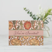 Invitation William Morris Rose Flower Fond d'écran Motif (Debout devant)