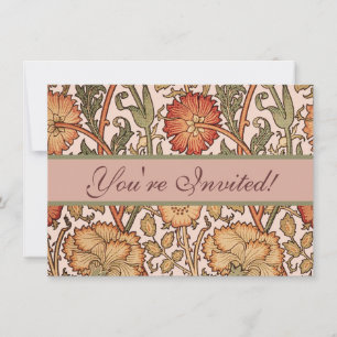 Invitation William Morris Rose Flower Fond d'écran Motif