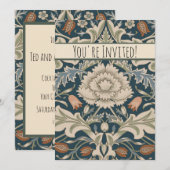 Invitation William Morris Severn Floral Garden Flower Classic (Devant / Derrière)