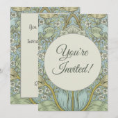 Invitation William Morris Spring Thicket : Floral antique (Devant / Derrière)
