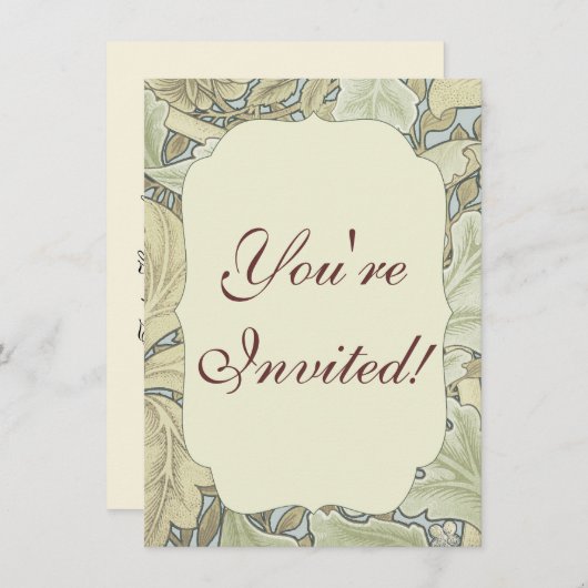 Invitation William Morris St James Acanthus Fond d'écran (Devant / Derrière)