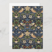 Invitation William Morris Strawberry Thief (Devant / Derrière)