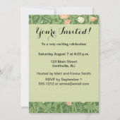 Invitation William Morris Sweet Pea Floral Design (Devant)