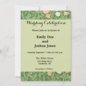 Invitation William Morris Sweet Pea Floral Design (Devant)
