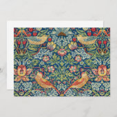 Invitation William Morris - Thief aux fraises (Devant / Derrière)