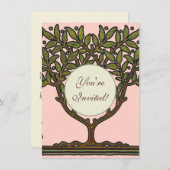 Invitation William Morris Tree Frieze Fond d'écran floral (Devant / Derrière)