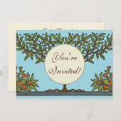 Invitation William Morris Tree Frieze Fond d'écran floral (Devant / Derrière)