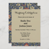 Invitation William Morris Tudor Fond d'écran Rose (Devant / Derrière)