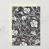 Invitation William Morris Vin de raisin noir blanc (Devant / Derrière)