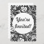 Invitation William Morris Vin de raisin noir blanc (Devant / Derrière)