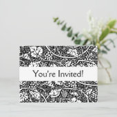 Invitation William Morris Vin de raisin noir blanc (Debout devant)