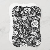 Invitation William Morris Vin de raisin noir blanc (Devant / Derrière)