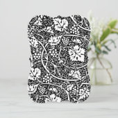 Invitation William Morris Vin de raisin noir blanc (Debout devant)
