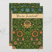 Invitation William Morris Violet et Columbine Art Rug (Devant / Derrière)