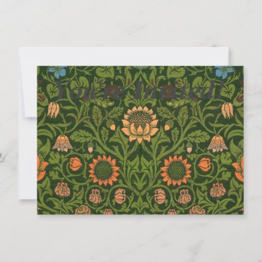 Invitation William Morris Violet et Columbine Art Rug (Devant)