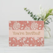 Invitation William Morris Wild Tulip Classique Conception Vic (Debout devant)