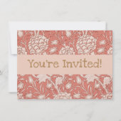 Invitation William Morris Wild Tulip Classique Conception Vic (Devant)