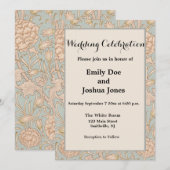 Invitation William Morris Wild Tulip Fleur Design Floral (Devant / Derrière)