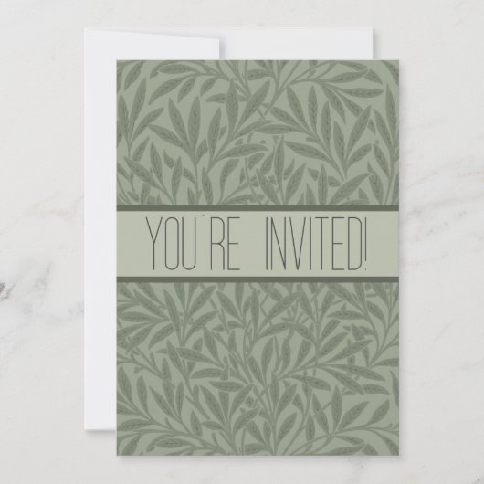 Invitation William Morris Willow Flower Classic (Devant)