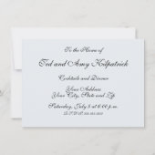 Invitation William Morris Windrush fleurs bleues (Dos)