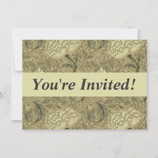 Invitation William Morris Windrush Motif de fond d'écran (Devant)